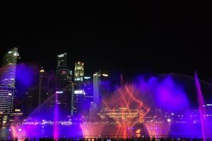 Singapur, pokaz fontann